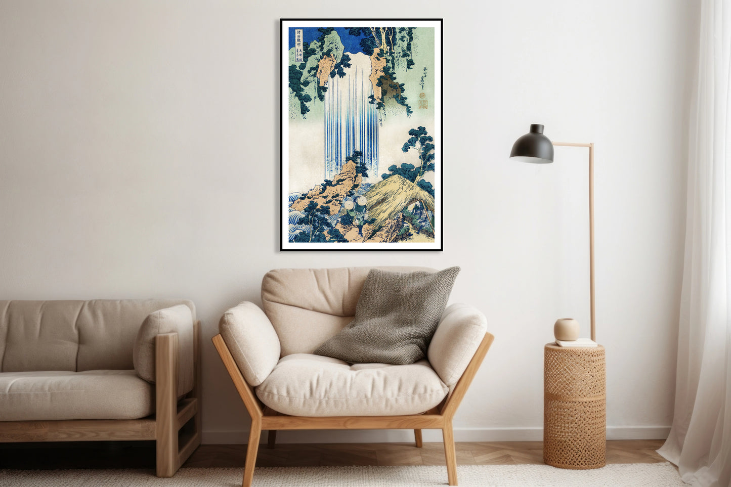 Plakat Yoro Waterfall in Mino Province Katsushika Hokusai do Salonu