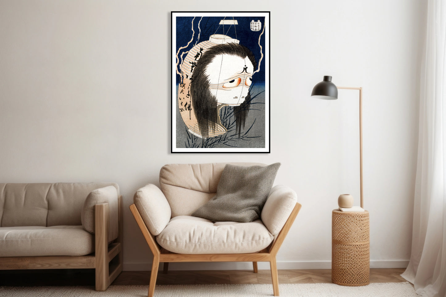 Plakat The Lantern Ghost, Iwa, Hokusai Japoński Vintage do Salonu