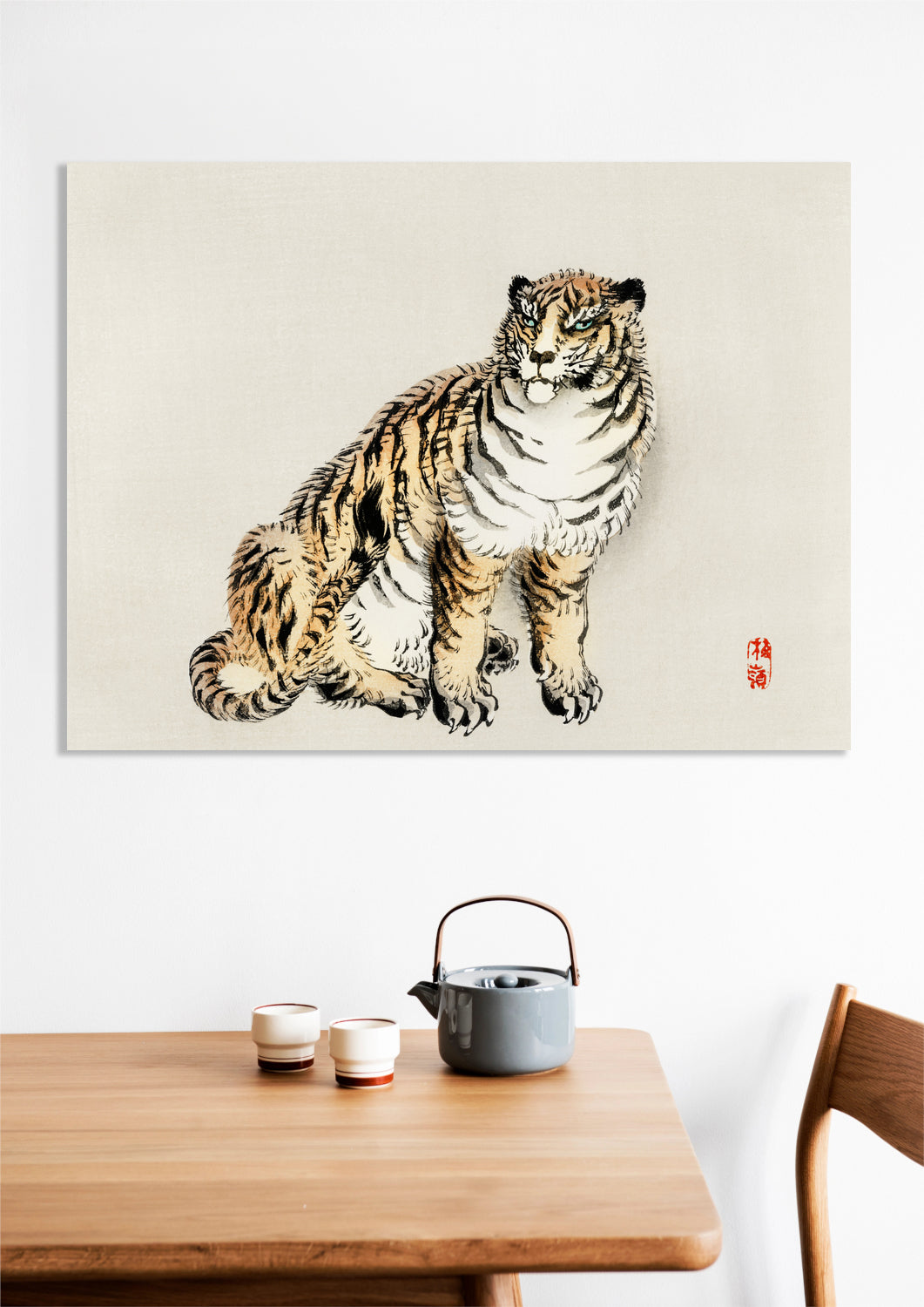 Obraz Tiger, Kōno Bairei Japoński Vintage do Salonu