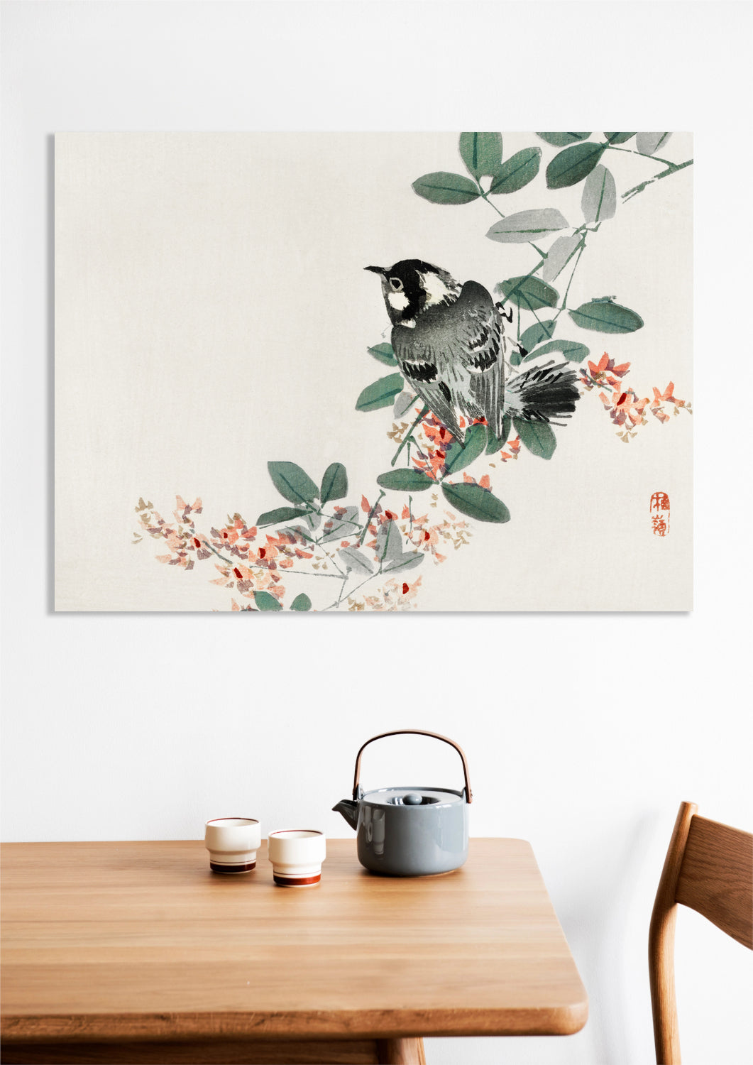 Obraz Black-Capped Chickadee, Kōno Bairei Vintage do Salonu