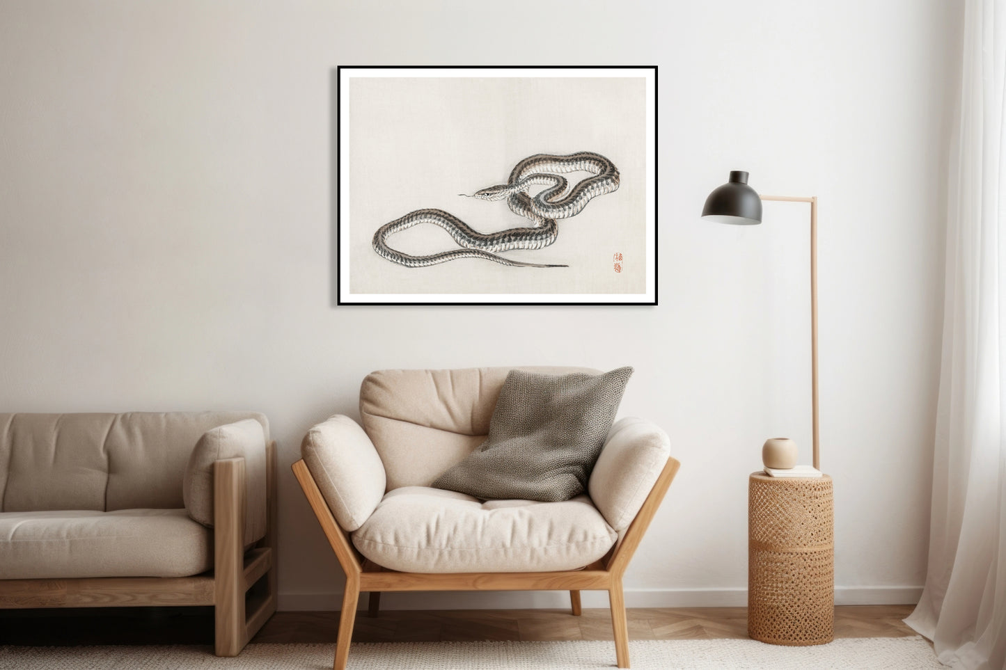 Plakat Snake, Kōno Bairei