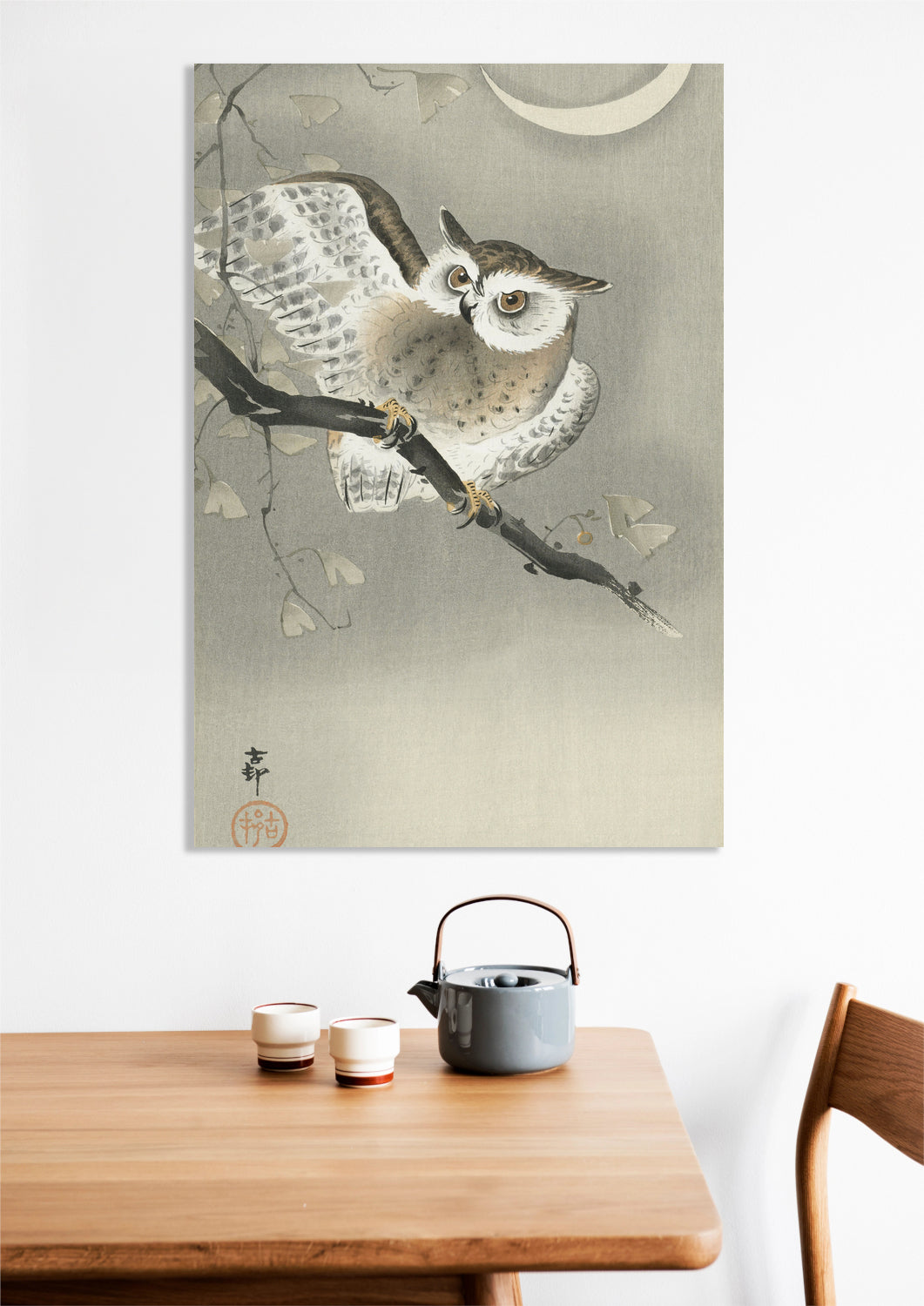 Obraz Long-Eared Owl 2, Koson Japoński Vintage do Salonu