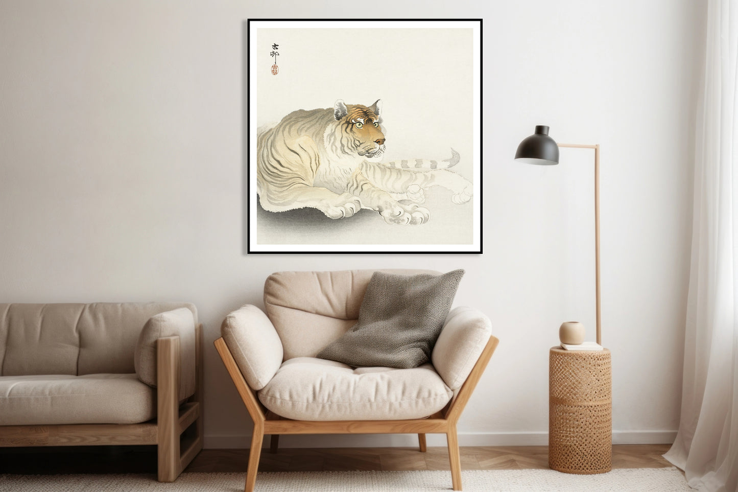 Plakat Tiger, Koson Japoński Vintage do Salonu
