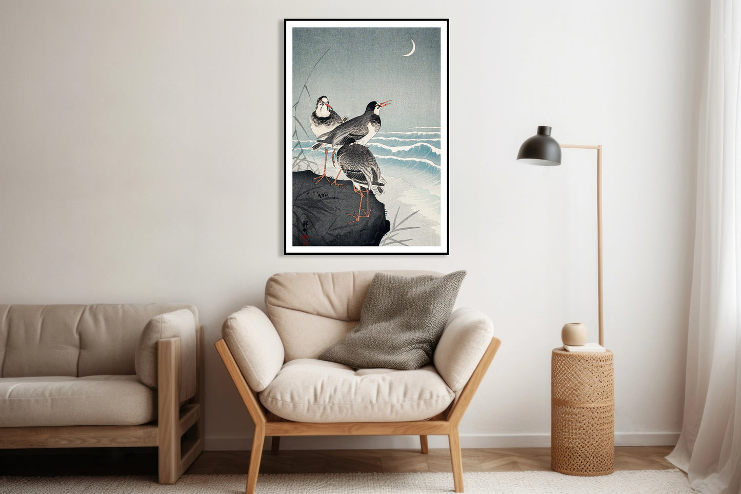 Plakat Snipes at the Shore, Koson Japoński Vintage do Salonu