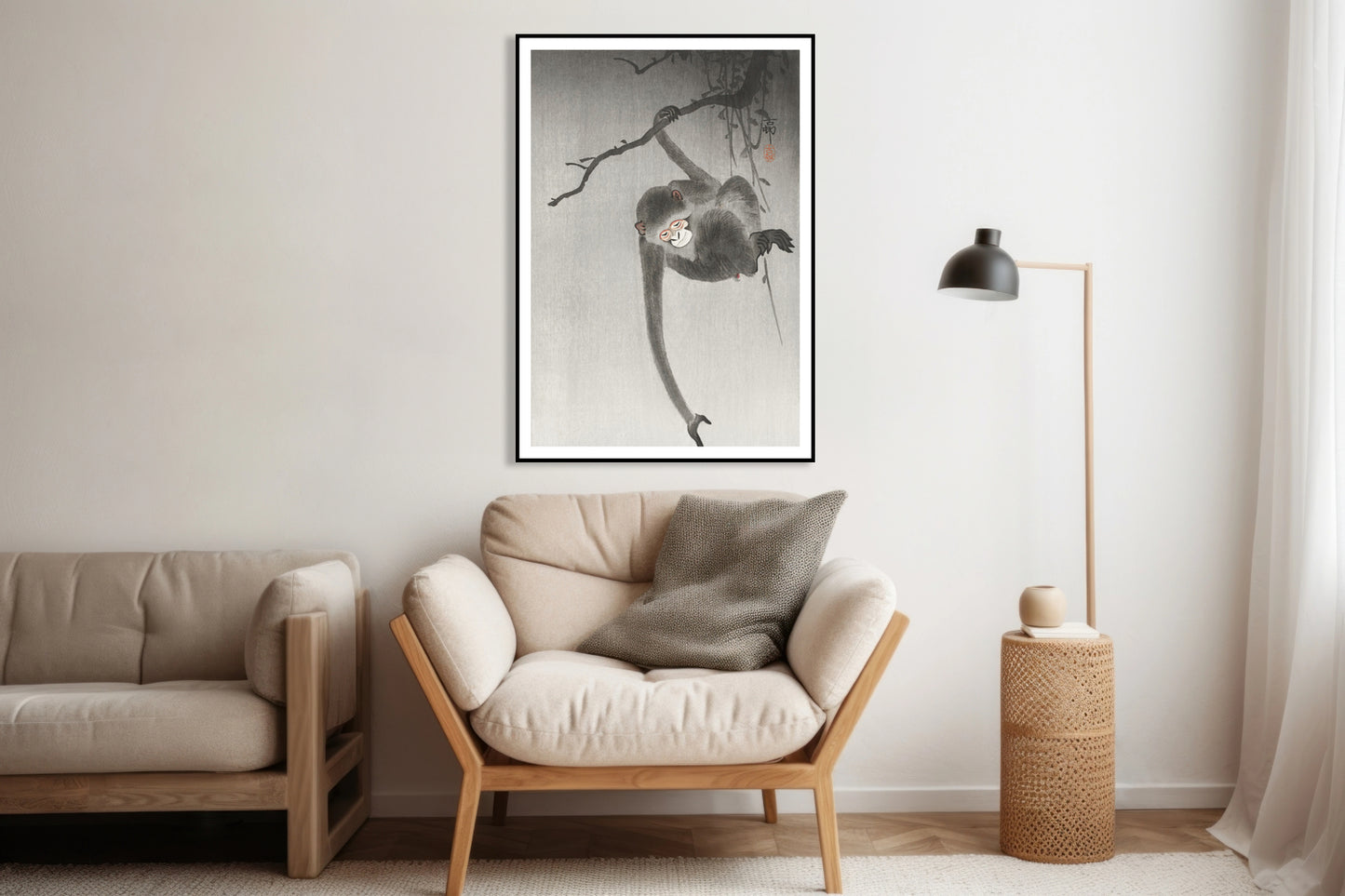 Plakat Monkey 2, Koson Japoński Vintage do Salonu
