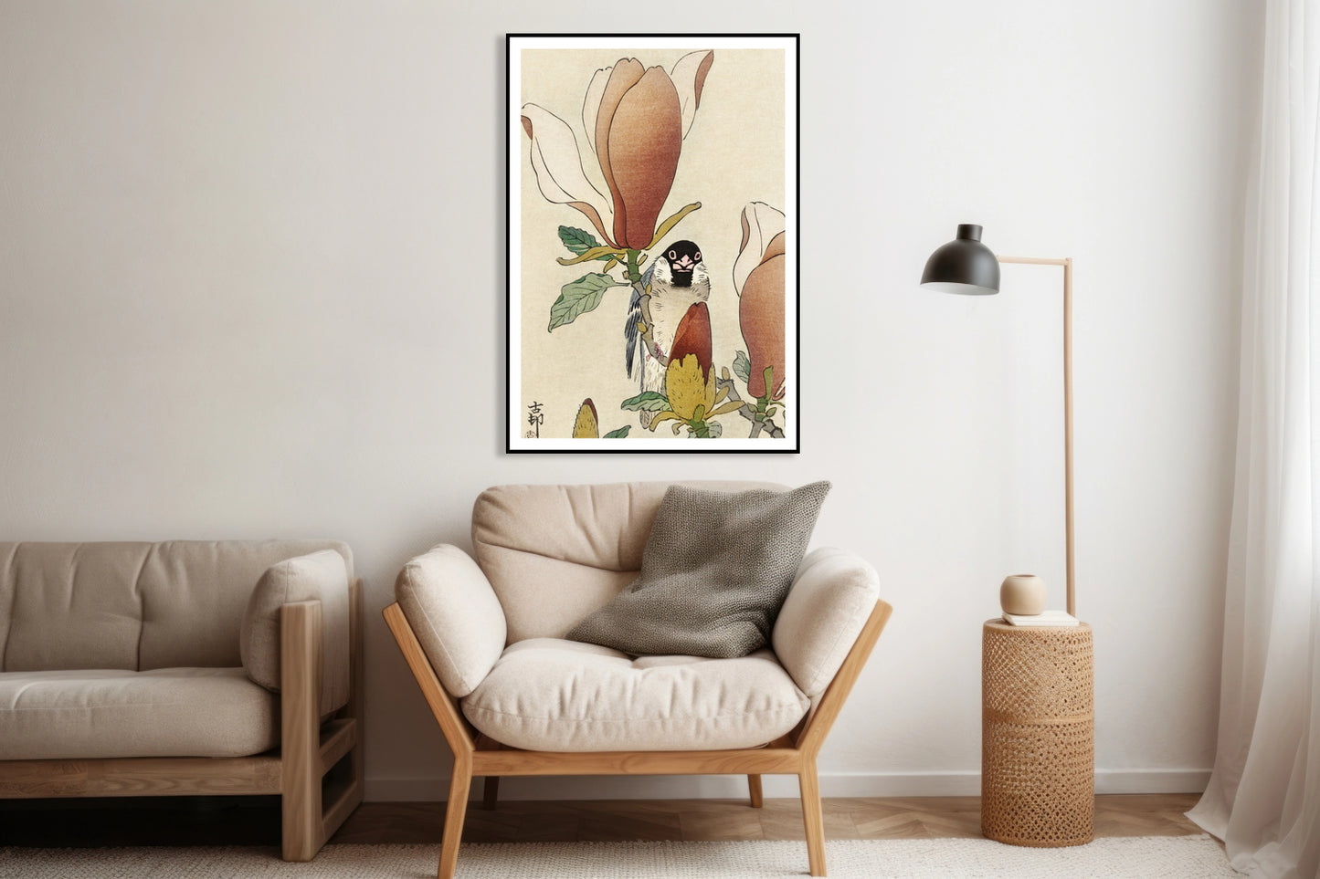 Plakat Sparrow, Koson Japoński Vintage do Salonu