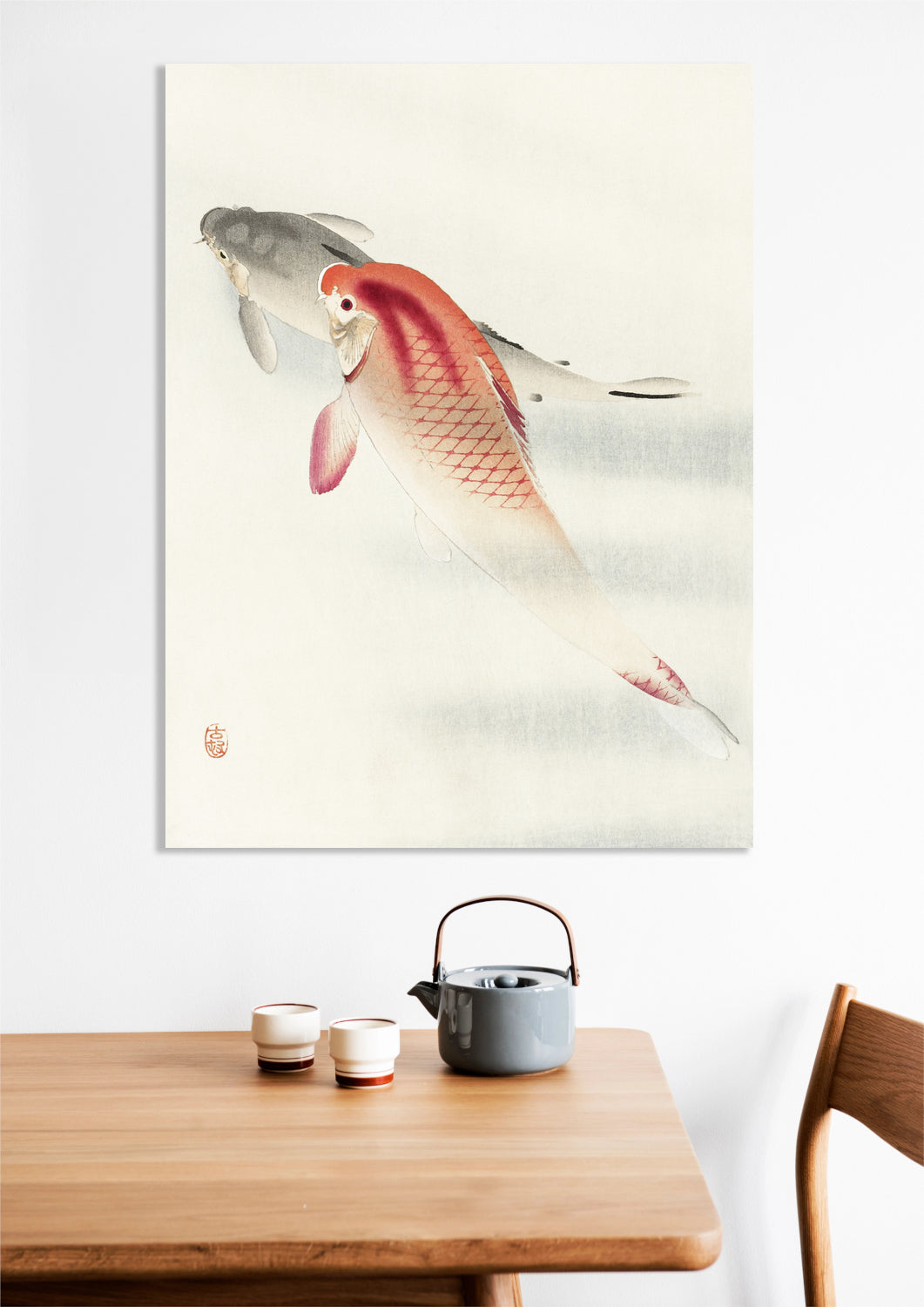 Obraz Two Carp, Koson Japoński Vintage do Salonu