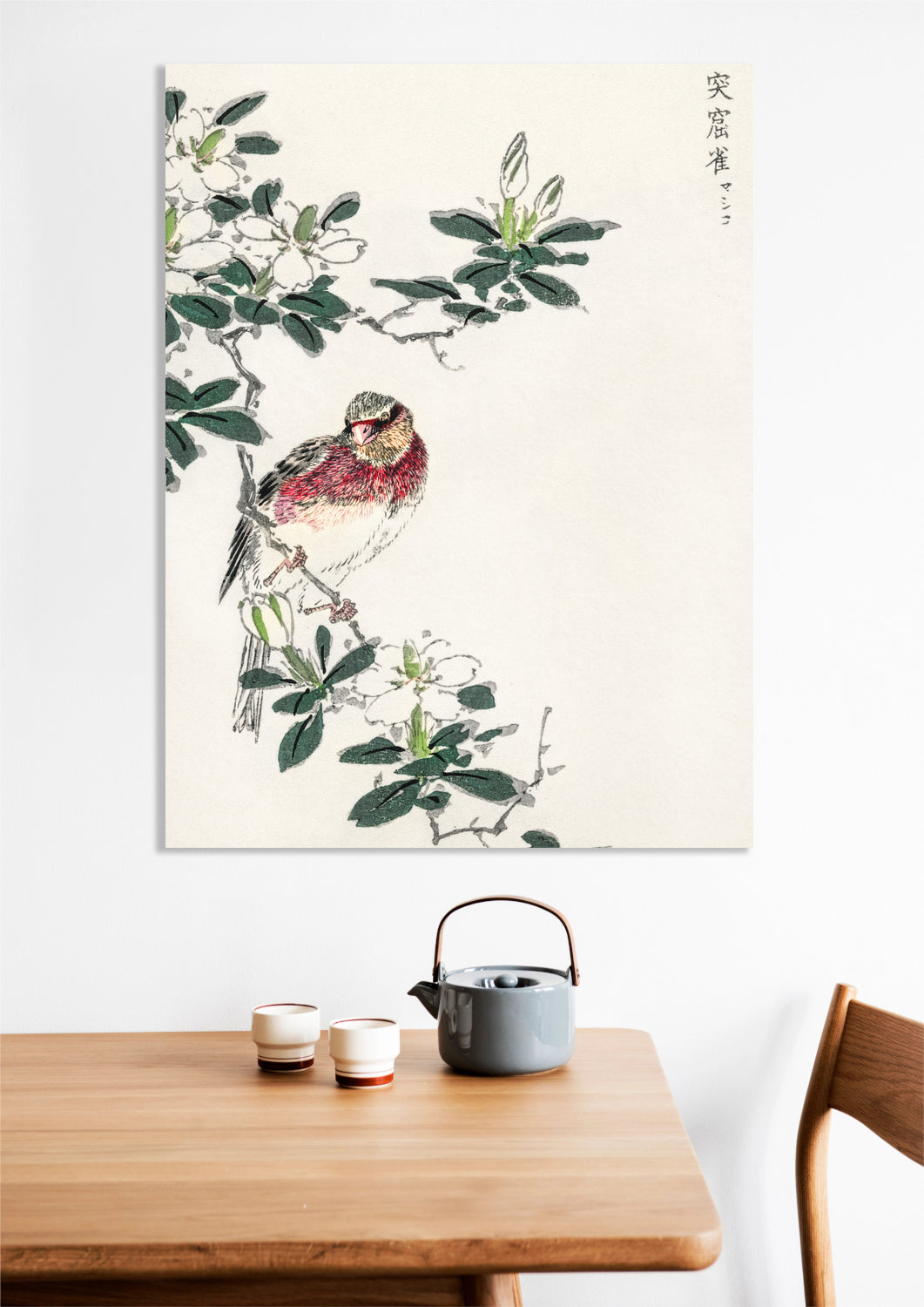 Obraz Rosefinch, Kashu Japoński Vintage do Salonu
