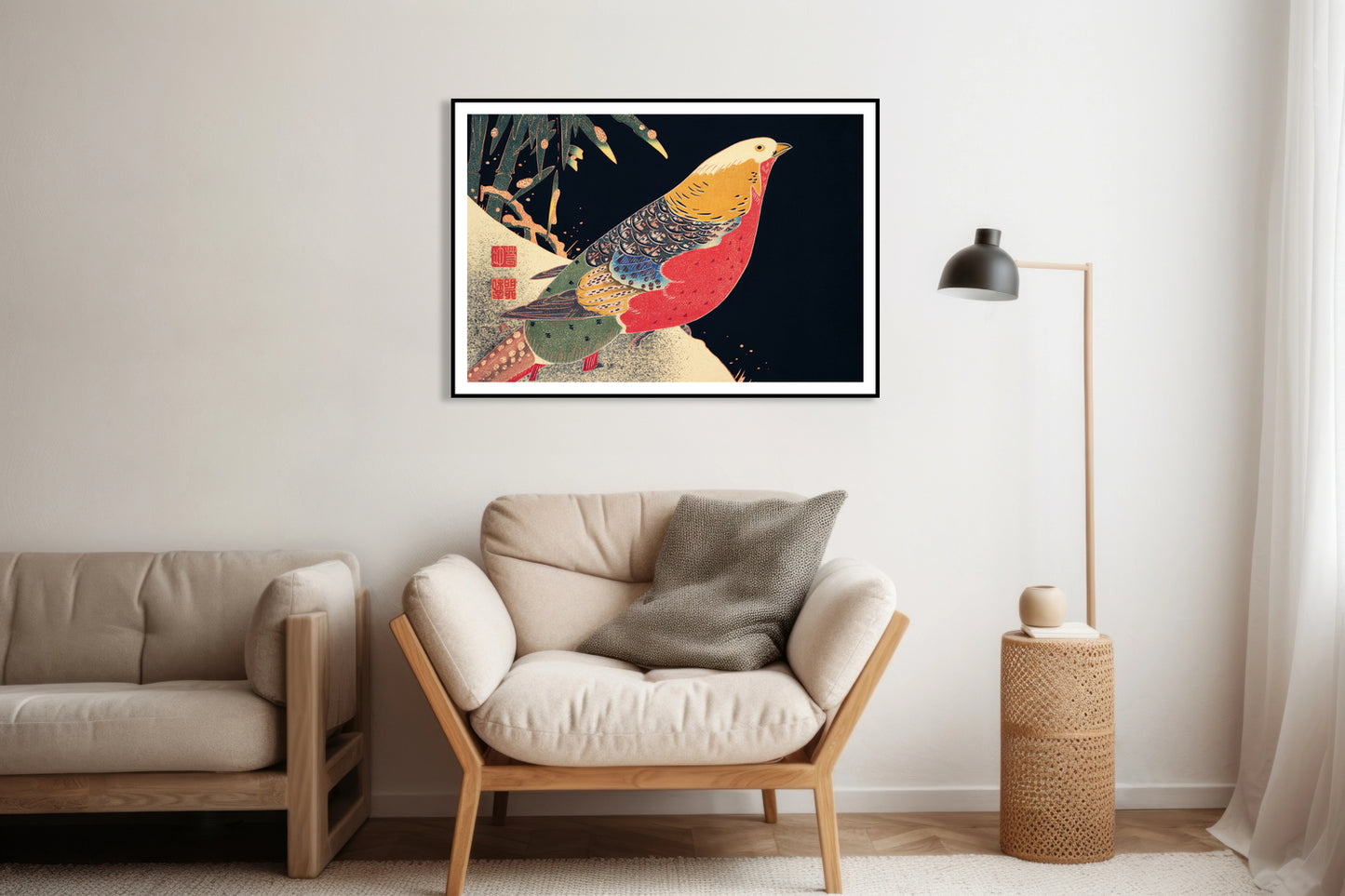 Plakat Golden Pheasant, Jakuchu Japoński Vintage