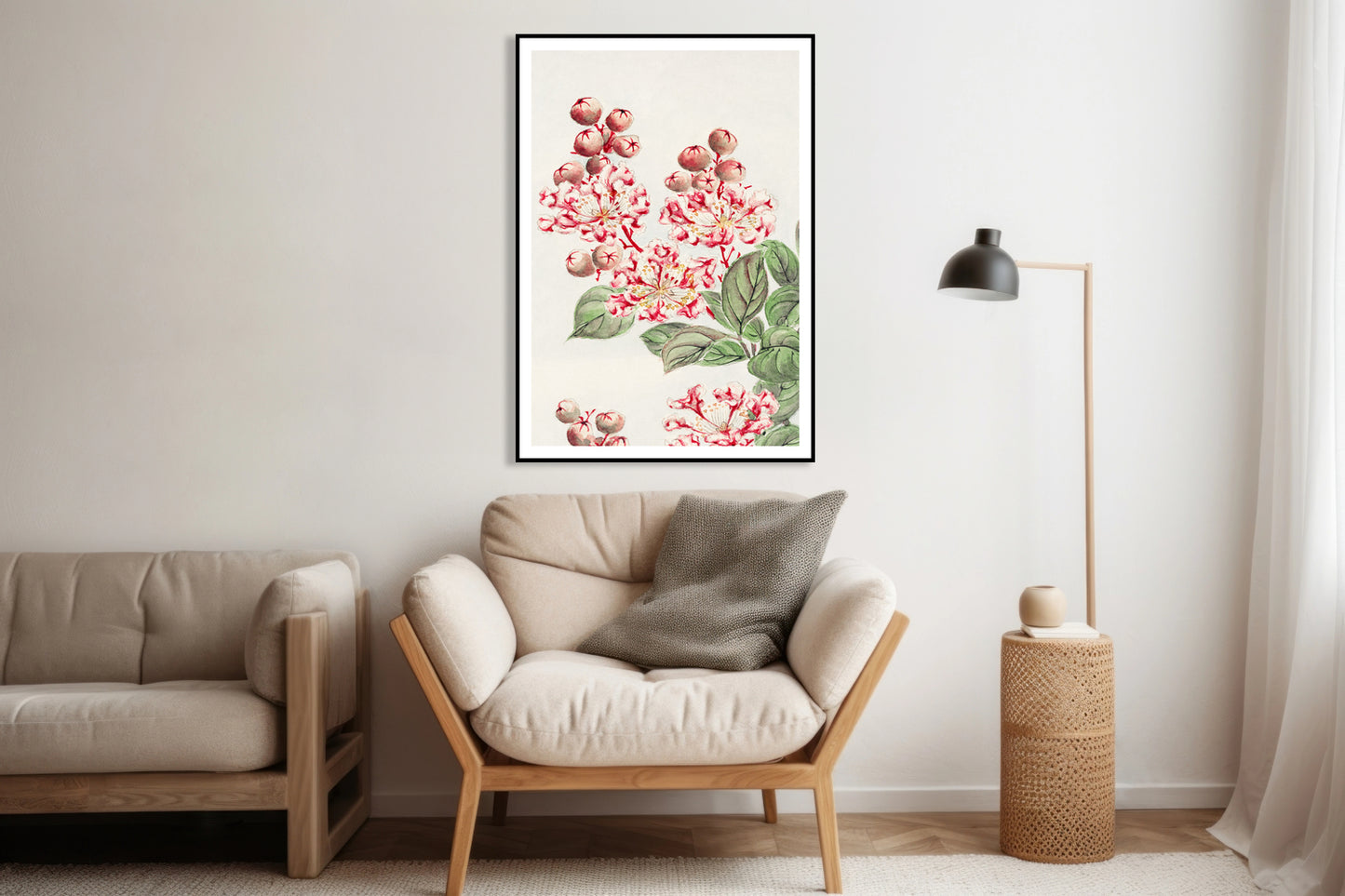 Plakat Sarusubi Blossoms, Morikaga Japoński Vintage