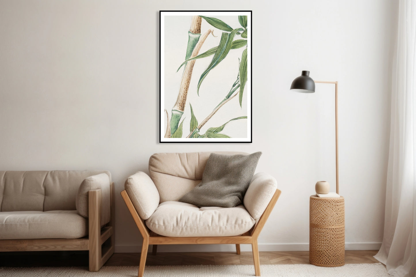 Plakat Bamboo, Morikaga Japoński Vintage do Salonu