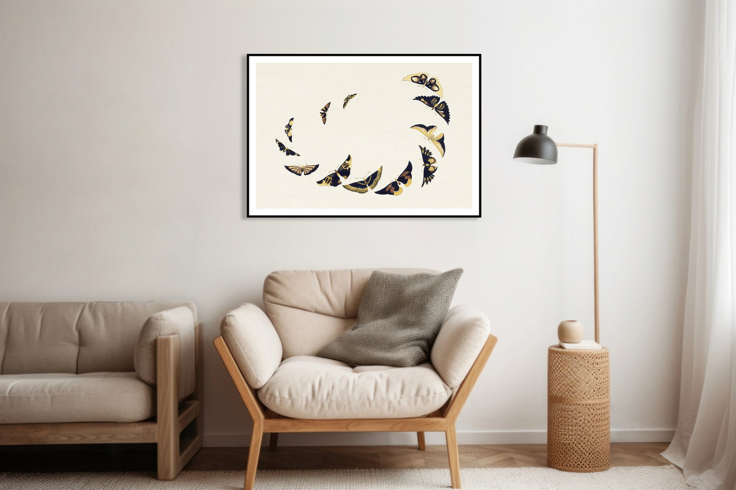 Plakat Butterfly 6, Sekka Japoński Vintage do Salonu