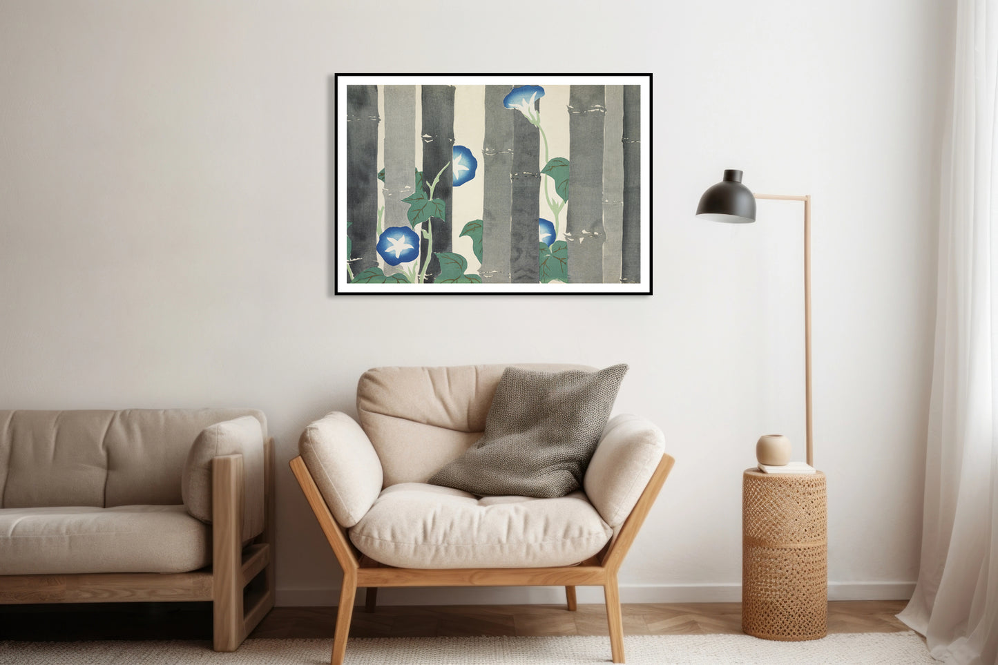 Plakat Morning Glories, Sekka Japoński Vintage