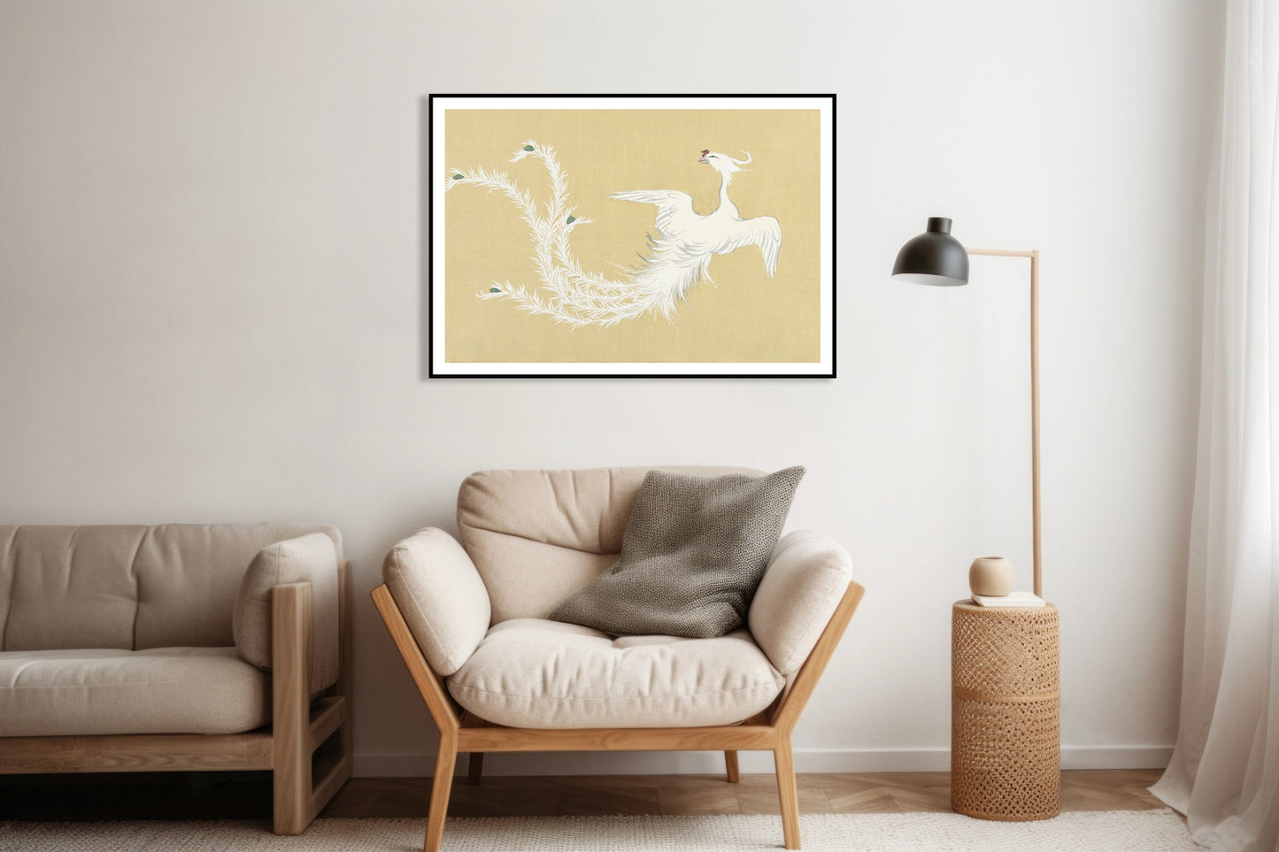 Plakat Bird, Sekka Japoński Vintage do Salonu