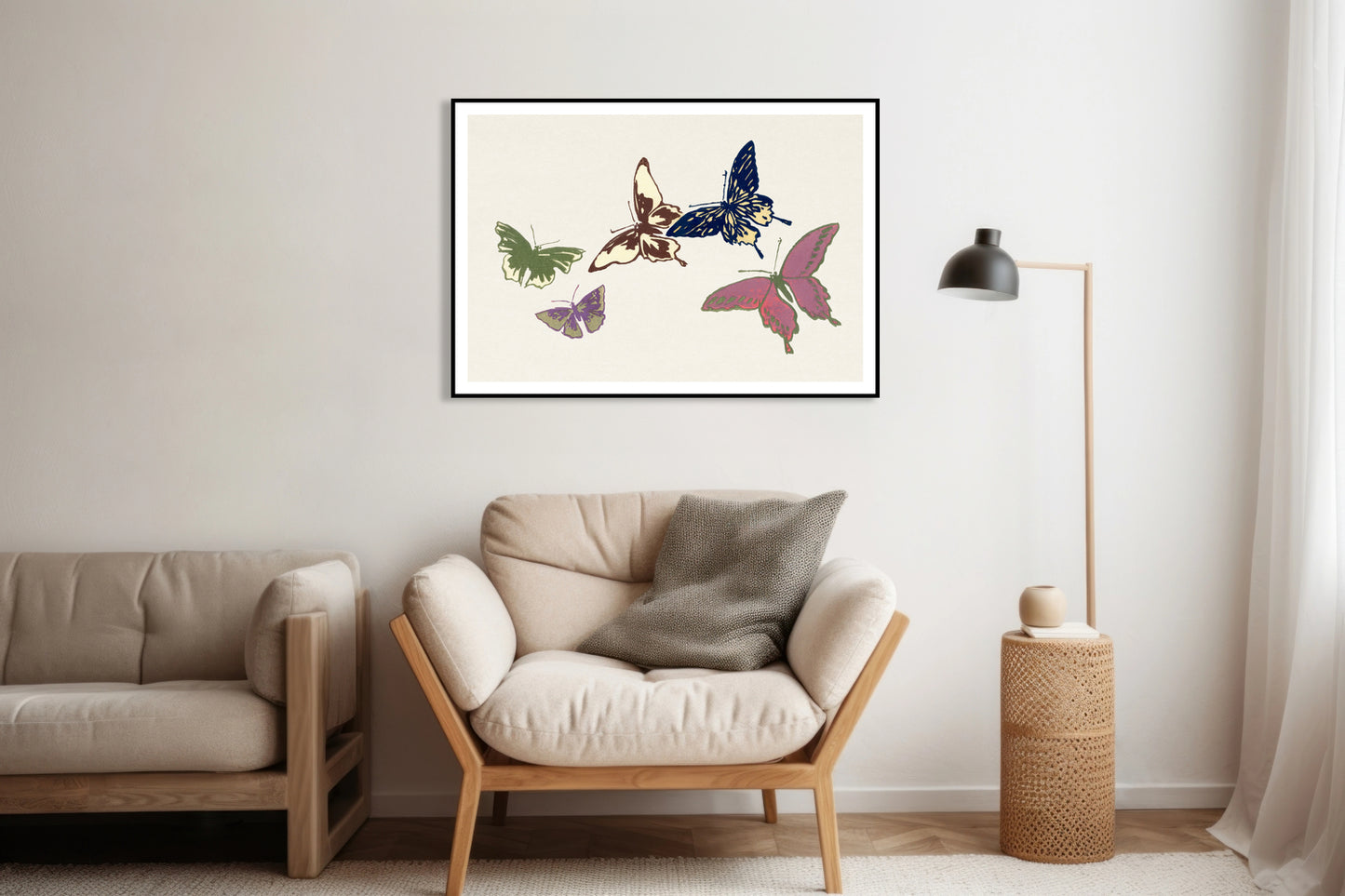 Plakat Butterfly 21, Sekka Japoński Vintage do Salonu