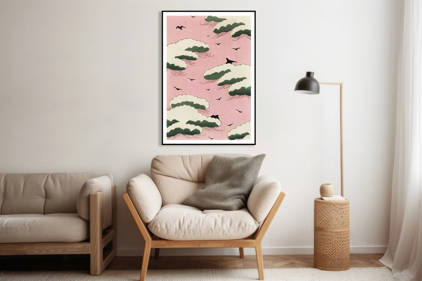 Plakat Pink Sky, Bijutsukai Japoński Vintage do Salonu