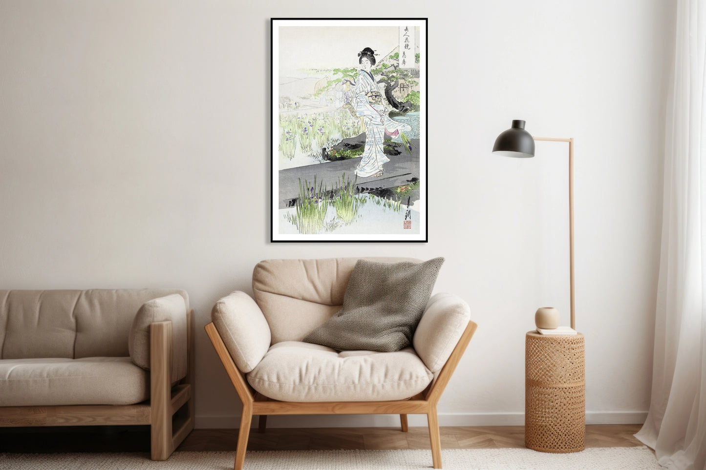 Plakat Iris Garden, Gekko Japoński Vintage do Salonu