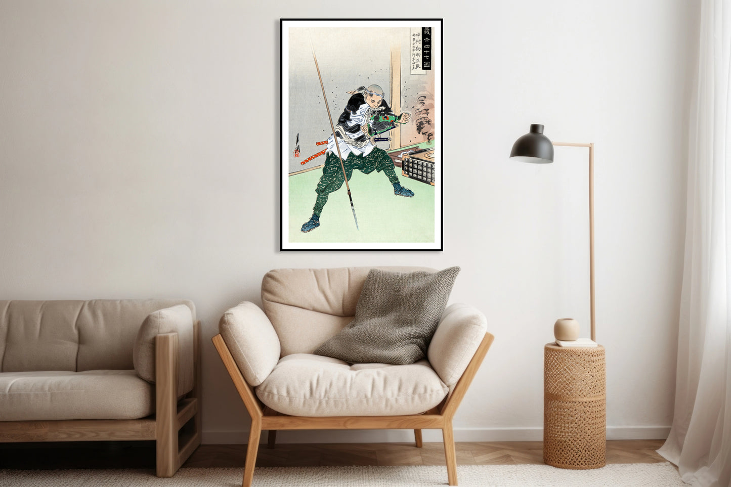 Plakat Nakamura Kansuke, Gekko Japoński Vintage