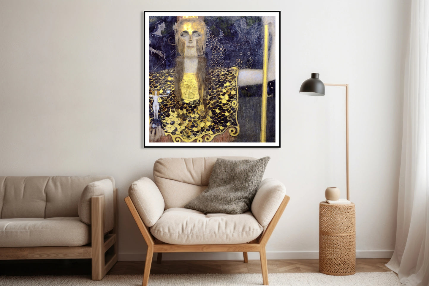 Plakat Pallas Atena, Gustaw Klimt Vintage do Salonu