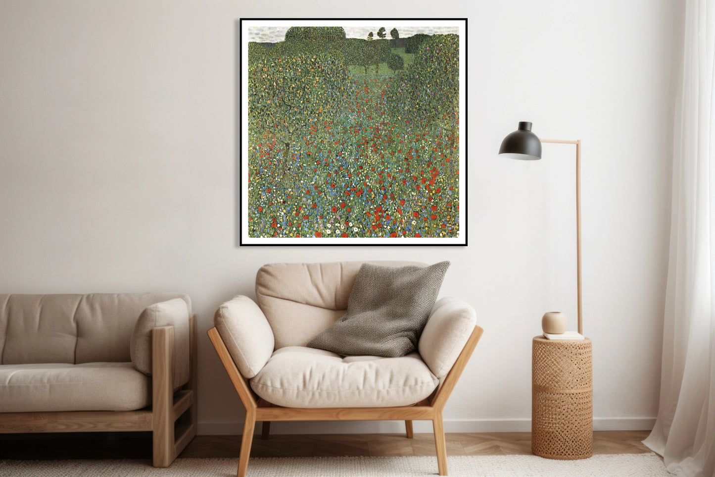 Plakat Mohnfeld, Gustaw Klimt Vintage do Salonu