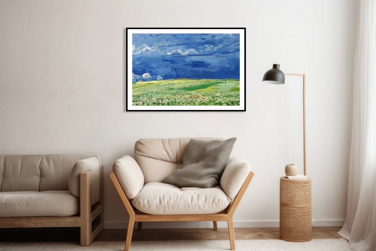 Plakat Wheatfield under Thunderclouds, Van Gogh Vintage