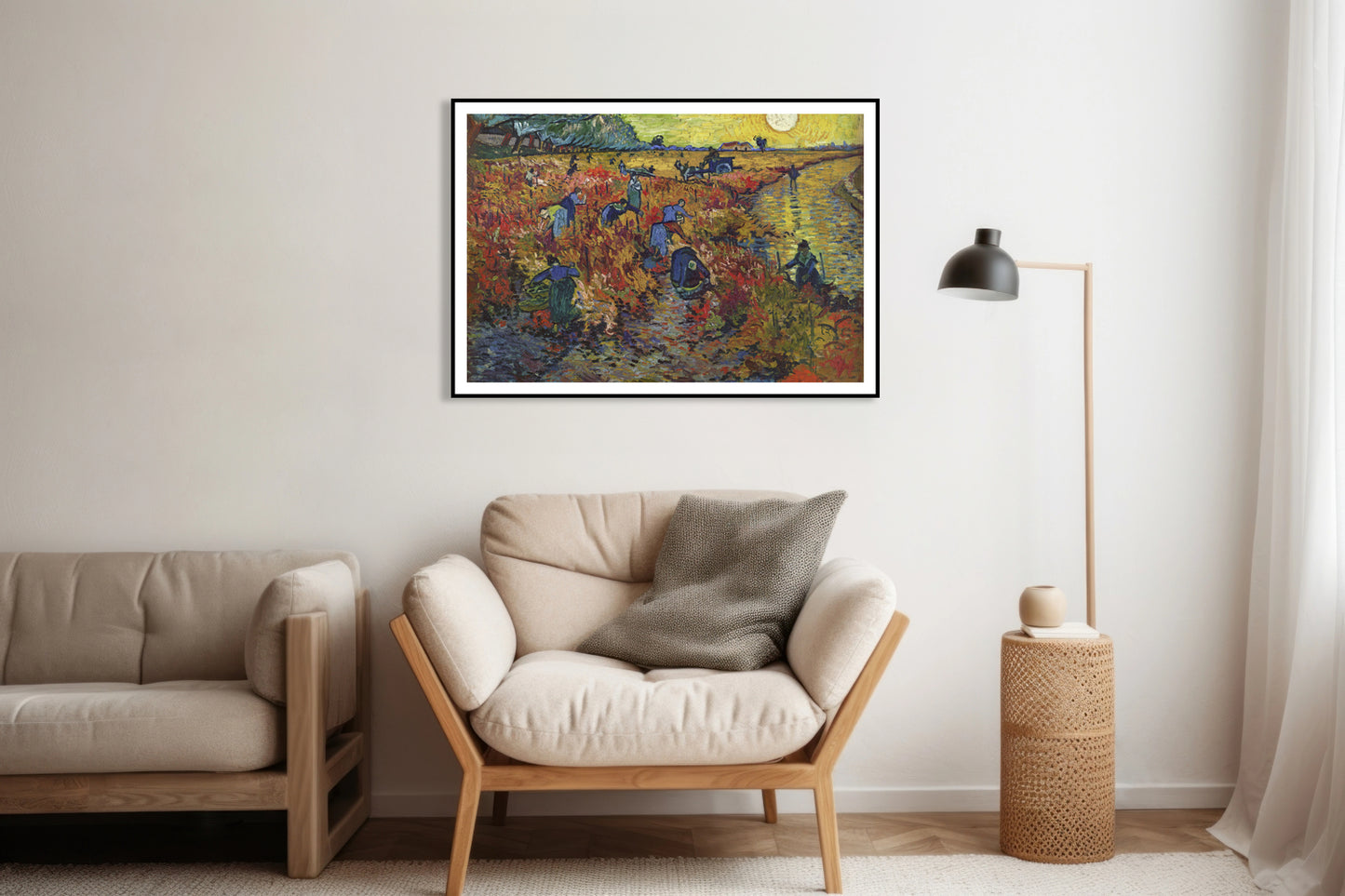 Plakat The Red Vineyard, Van Gogh Vintage do Salonu
