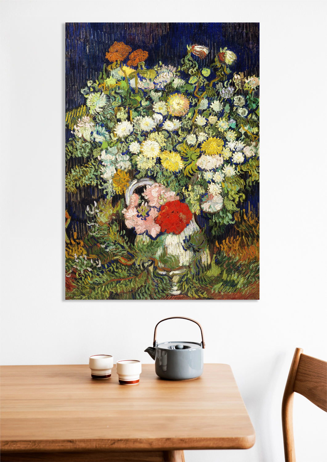 Obraz Bouquet of Flowers in a Vase, Van Gogh Vintage