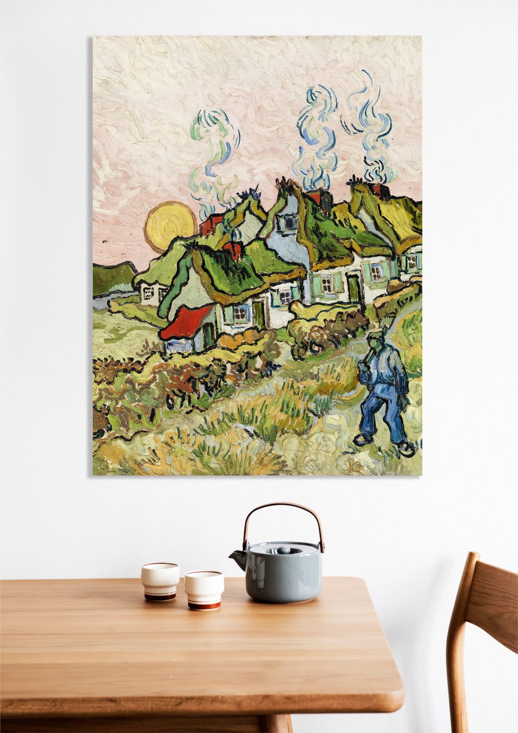 Obraz Houses and Figure, Van Gogh Vintage do Salonu
