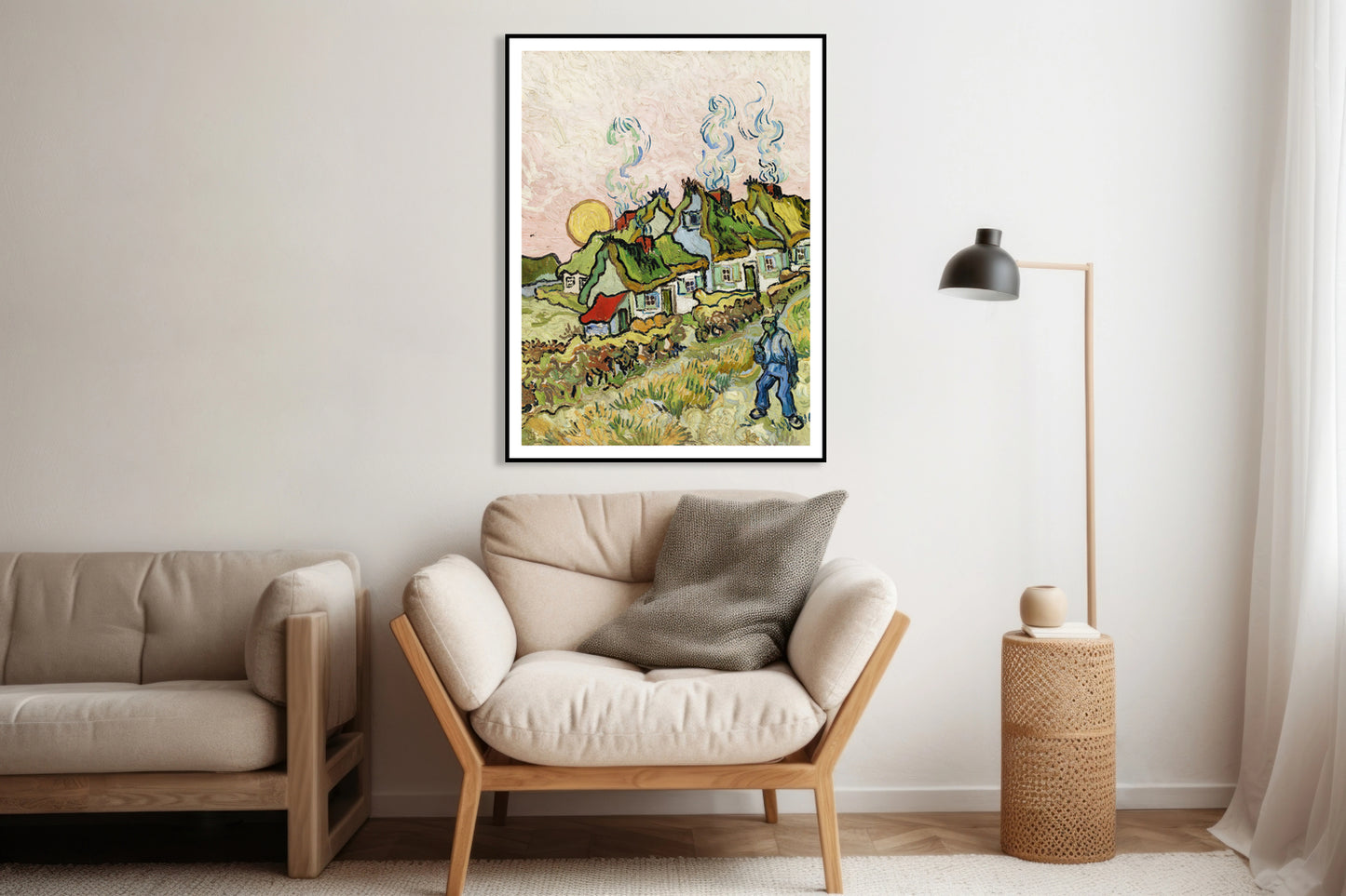 Plakat Houses and Figure, Van Gogh Vintage do Salonu