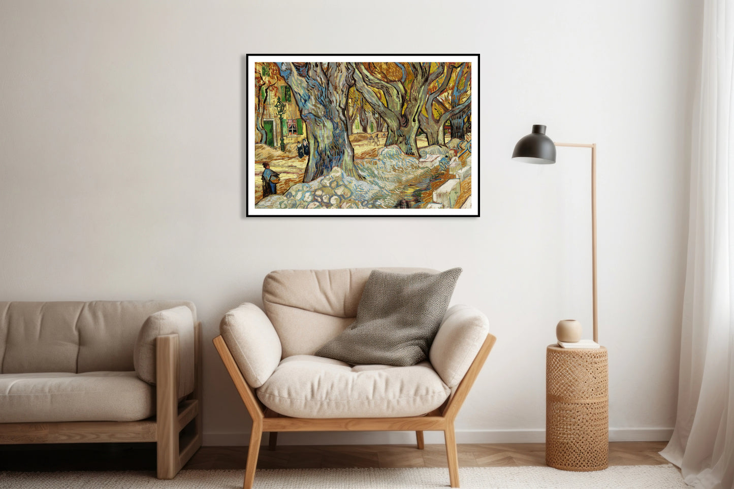 Plakat The Large Plane Trees, Van Gogh Vintage