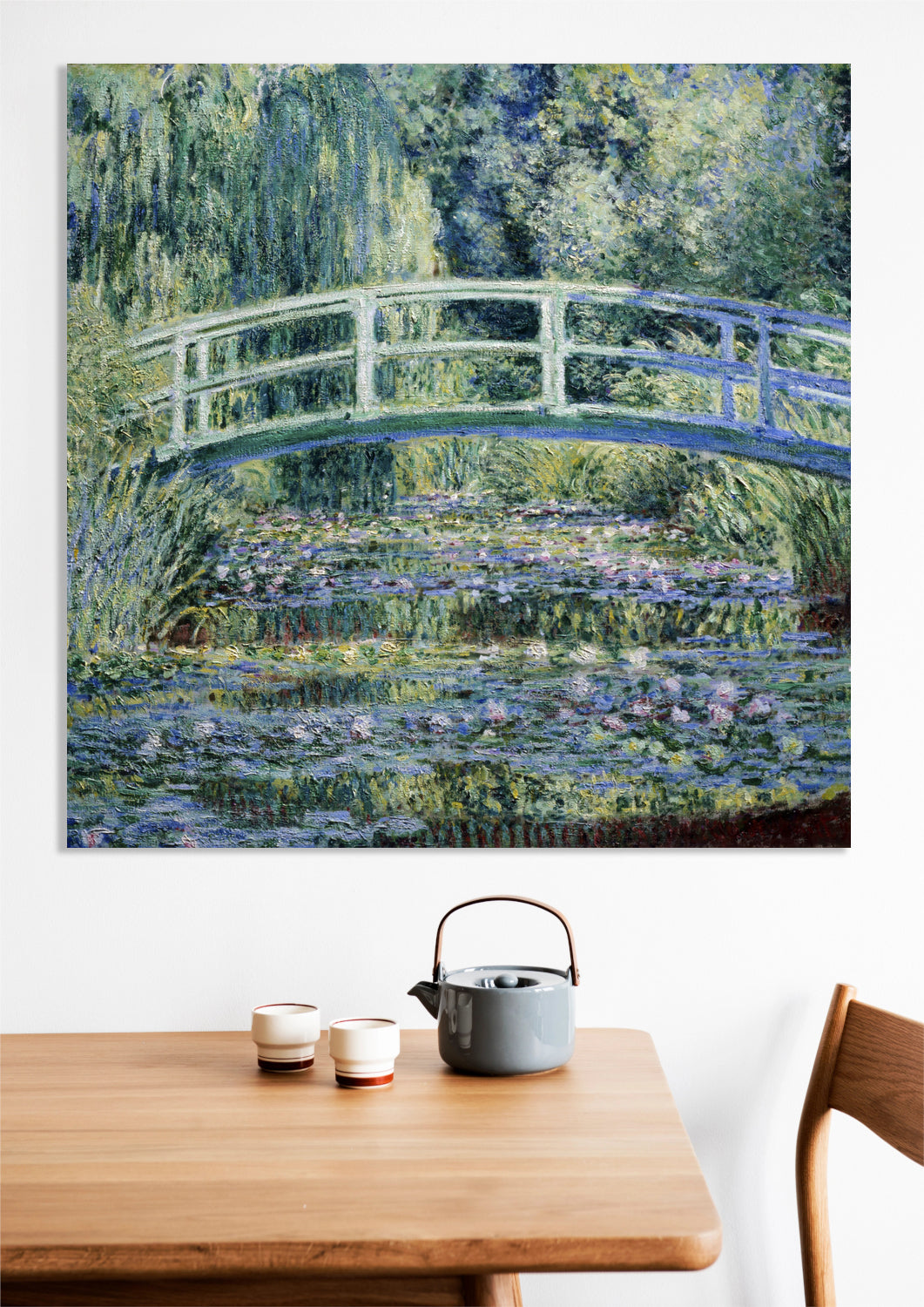 Obraz Water Lilies and Japanese Bridge, Monet Vintage