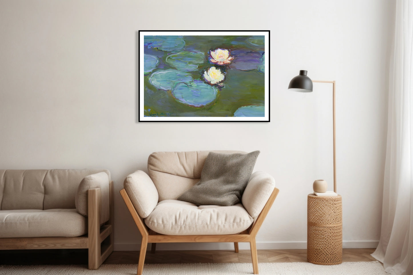 Plakat Nympheas, Monet Vintage do Salonu