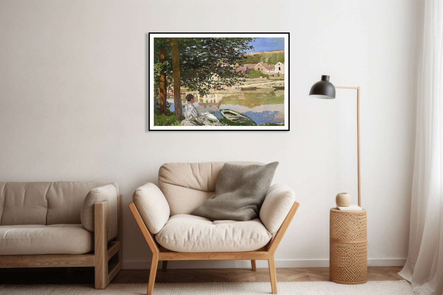 Plakat On the Bank of the Seine, Monet Vintage