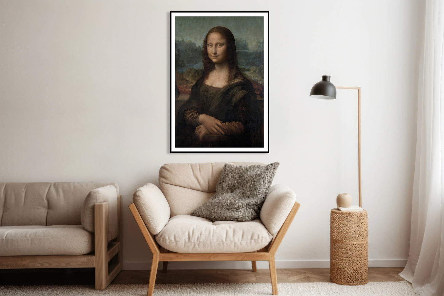 Plakat Mona Lisa, Da Vinci Vintage do Salonu