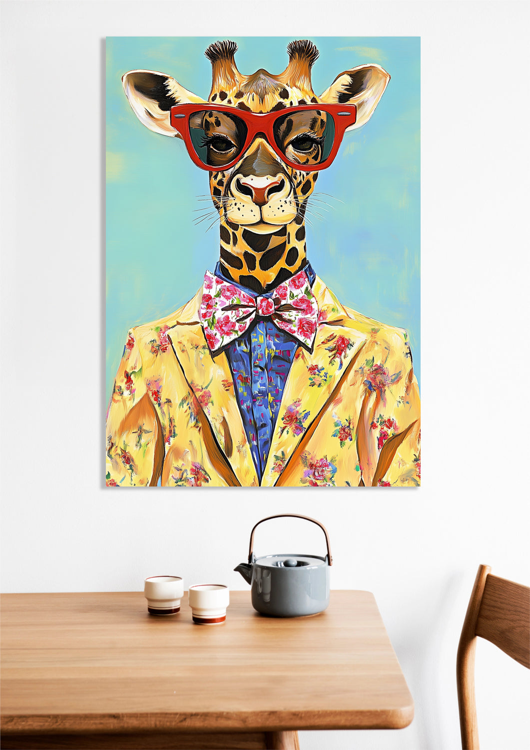 Obraz Vintage Plakat Artystyczny | Portret | Żyrafa | Pop Art