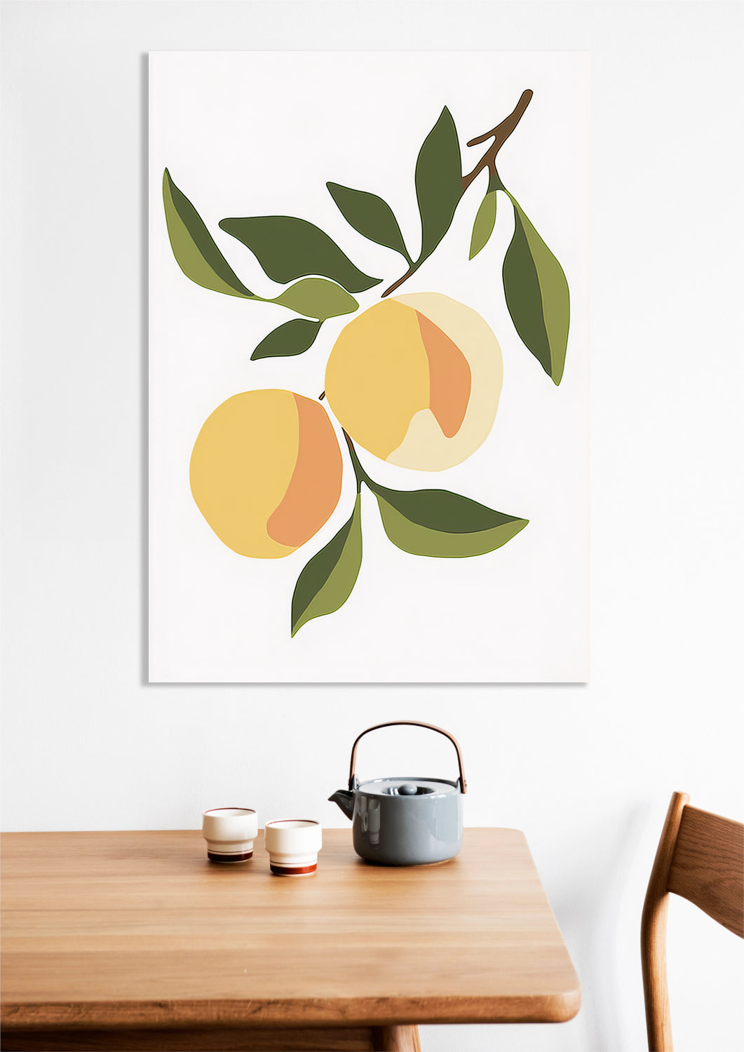 Obraz Pomarańcz Minimalistyczny , Wnętrza Styl Skandynawski, Boho