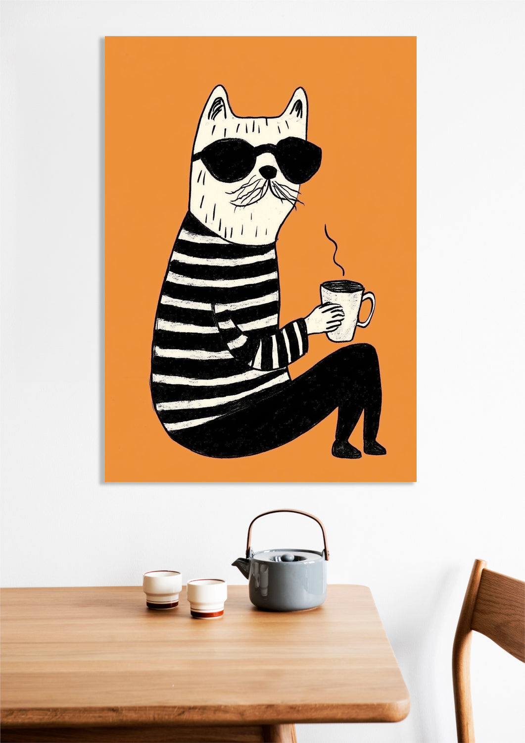 Obraz Kawusia Minimalistyczny , Wnętrza Styl Skandynawski, Boho