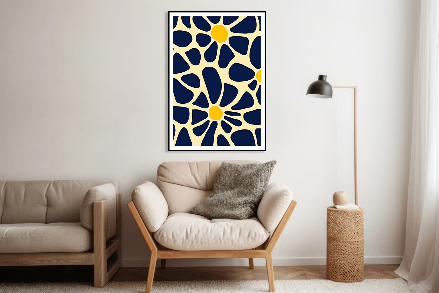 Plakat Gazon Minimalistyczny , Wnętrza Styl Skandynawski, Boho