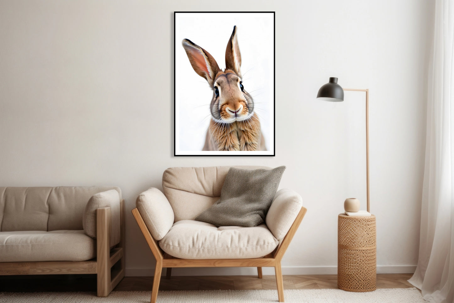 Plakat Vintage Artystyczny | Królik 1 | Portret Zwierząt Pop Art