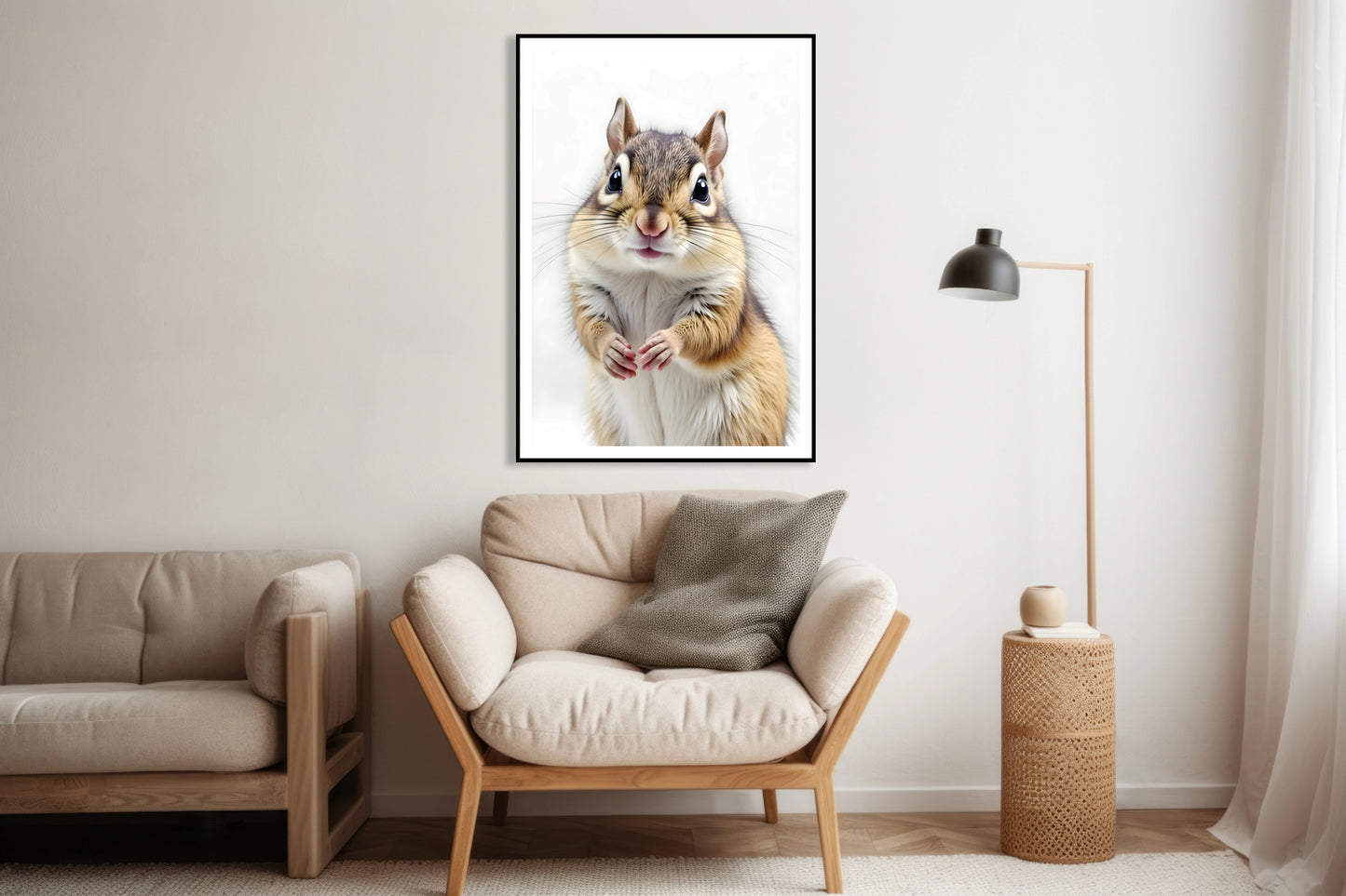 Plakat Vintage Artystyczny | Wiewiór | Portret Zwierząt Pop Art