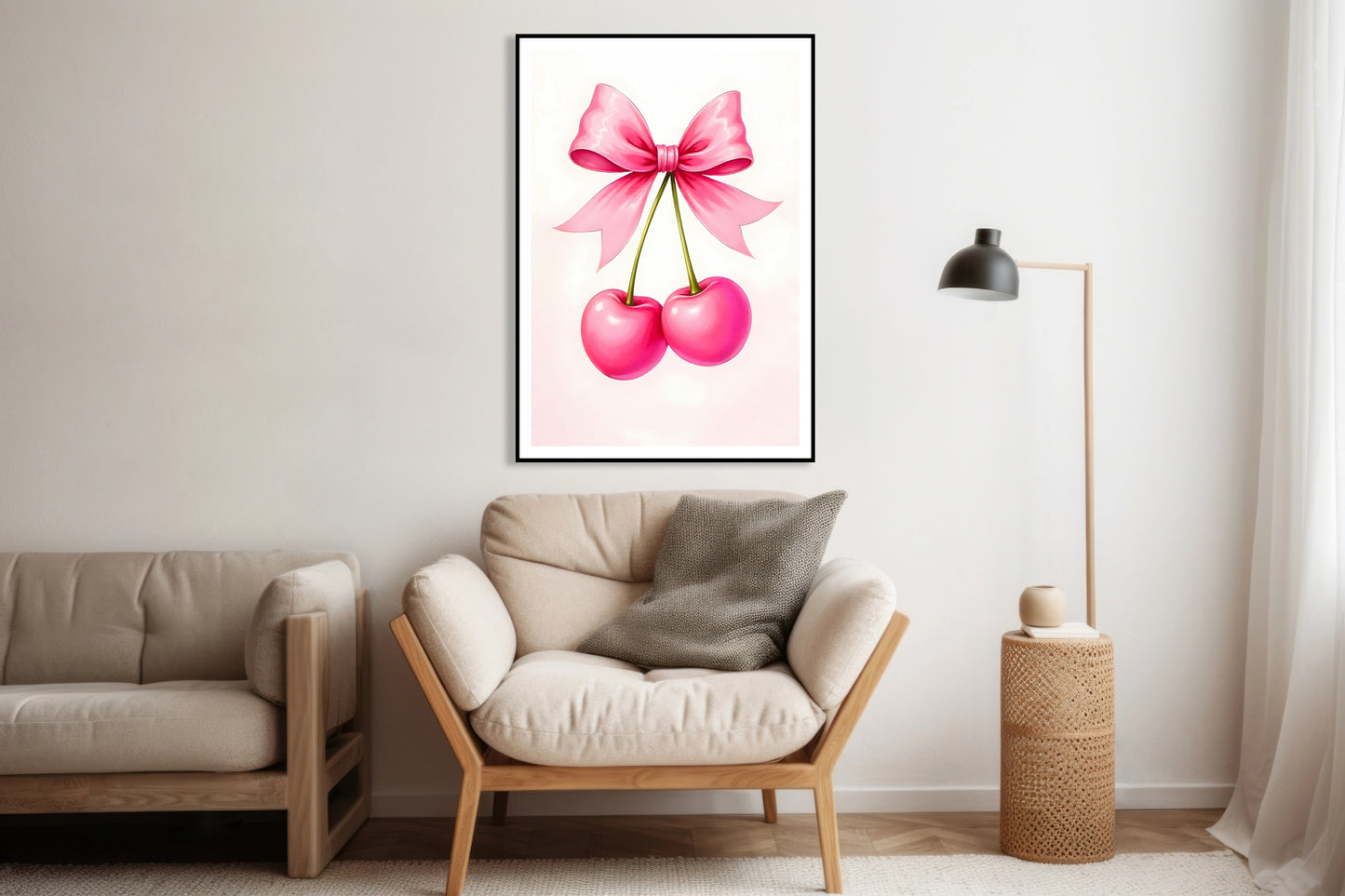 Plakat Nowoczesny Owoce I Cherry I Pop Art Vintage do Salonu