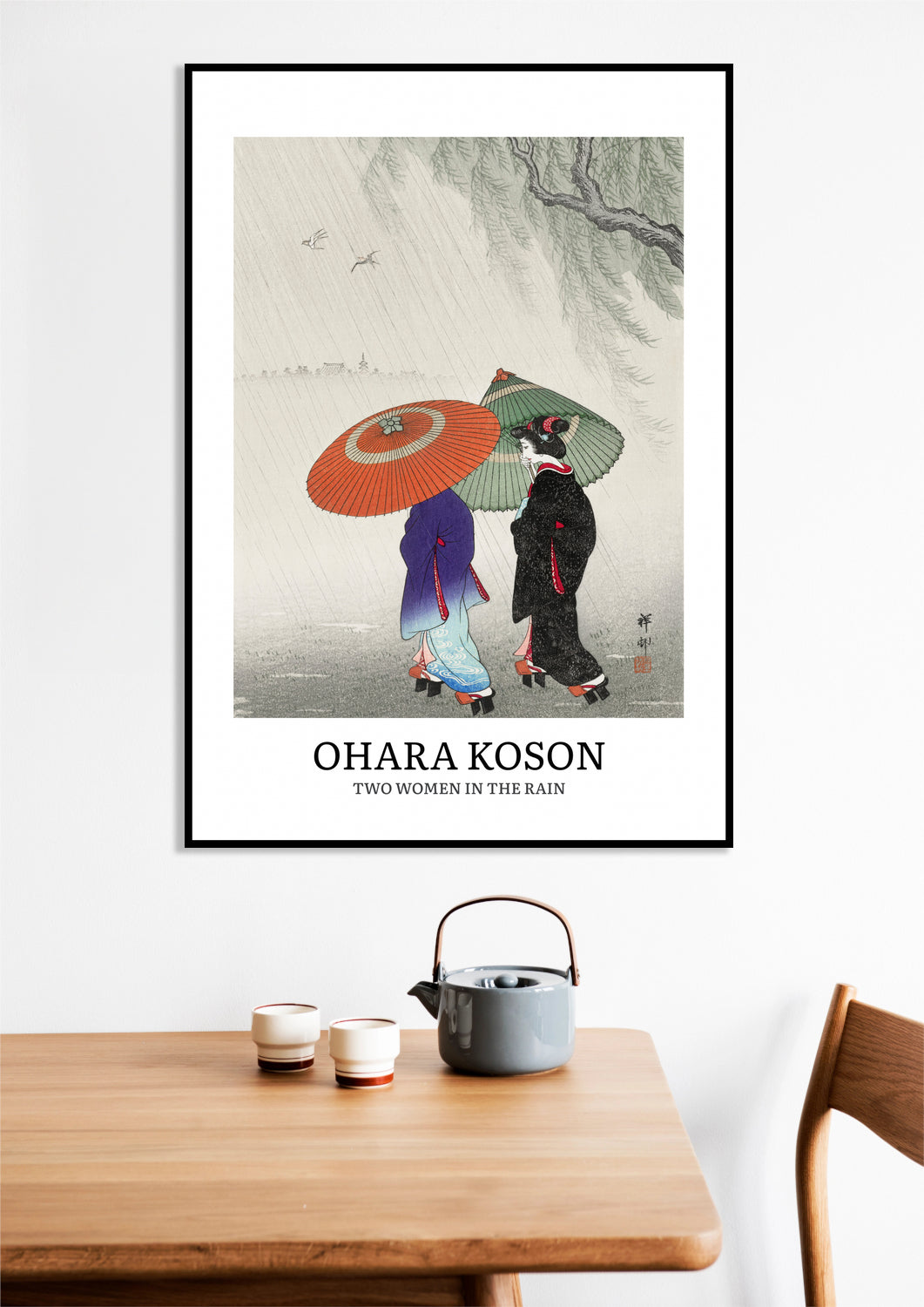 Obraz Design Two Women Rain, Koson Vintage do Salonu