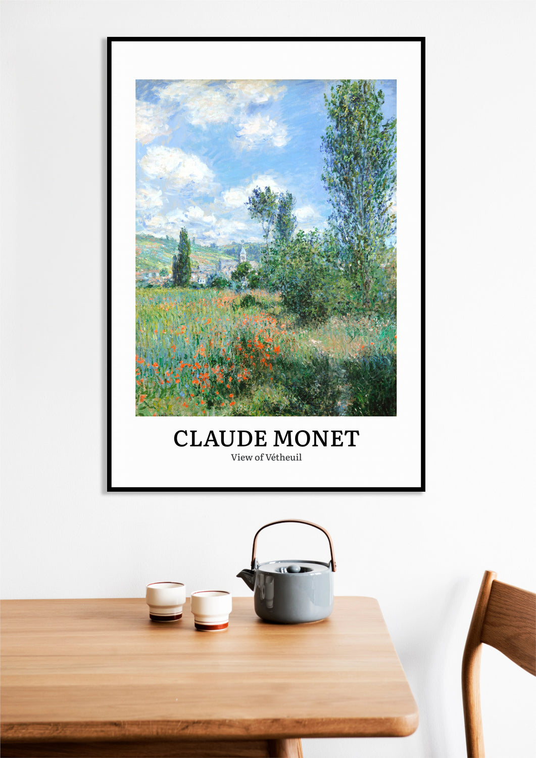 Obraz Design View of Vétheuil, Monet Vintage do Salonu