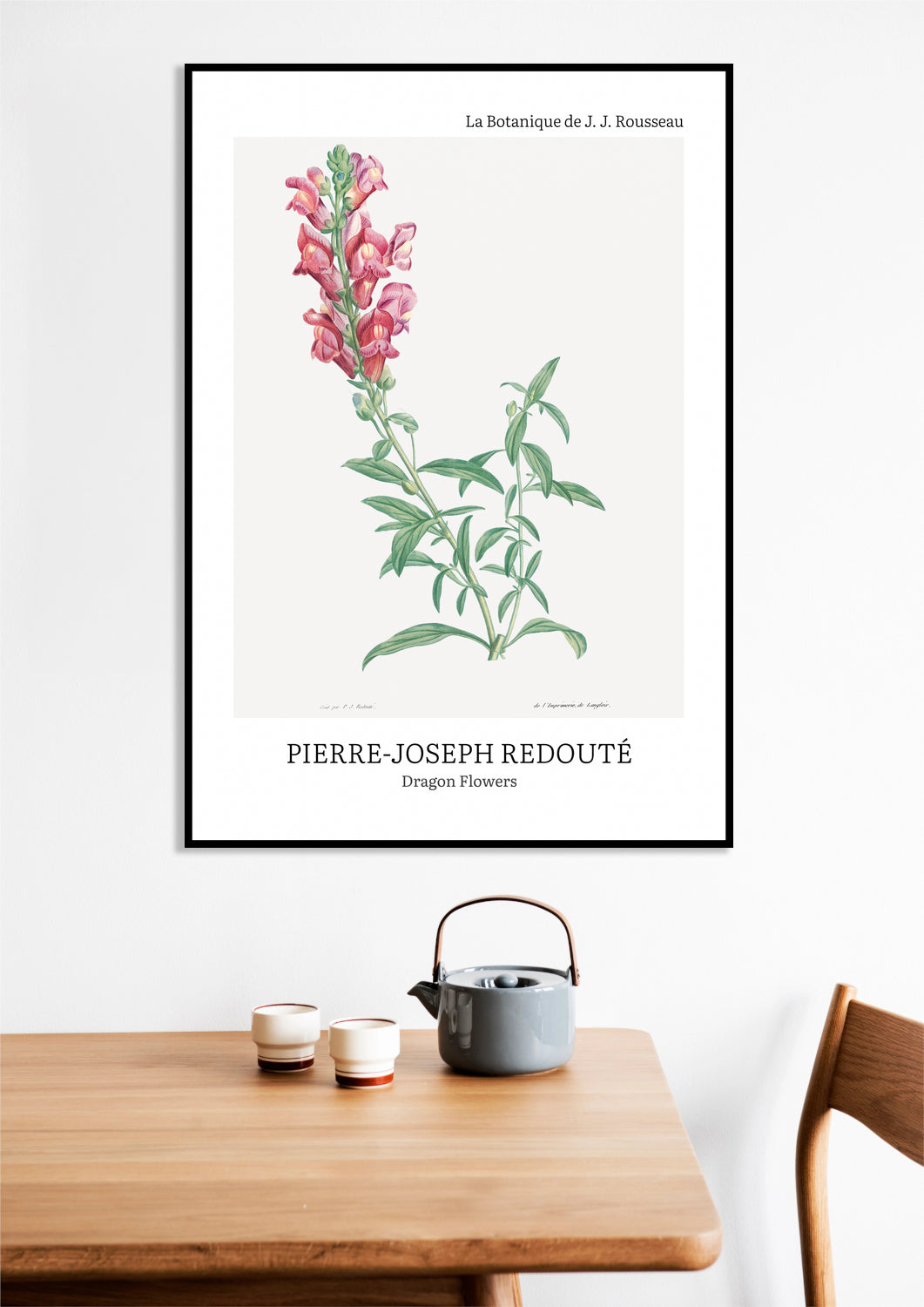 Obraz Design Dragon Flowers, Redoute Vintage do Salonu