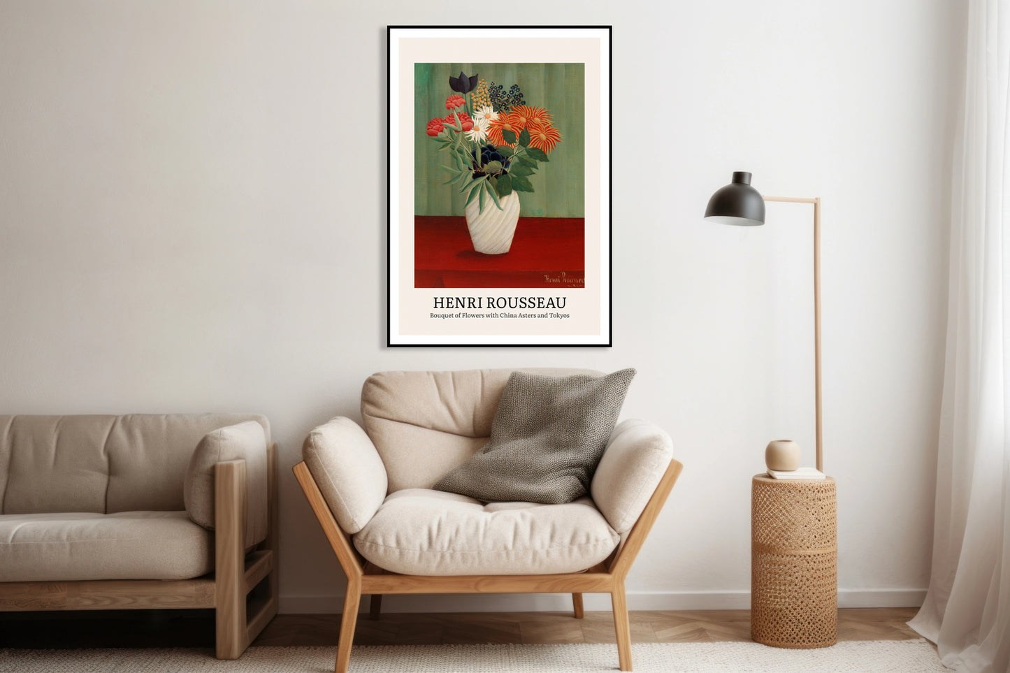 Plakat Design Bouquet of Flowers, Rousseau Vintage do Salonu