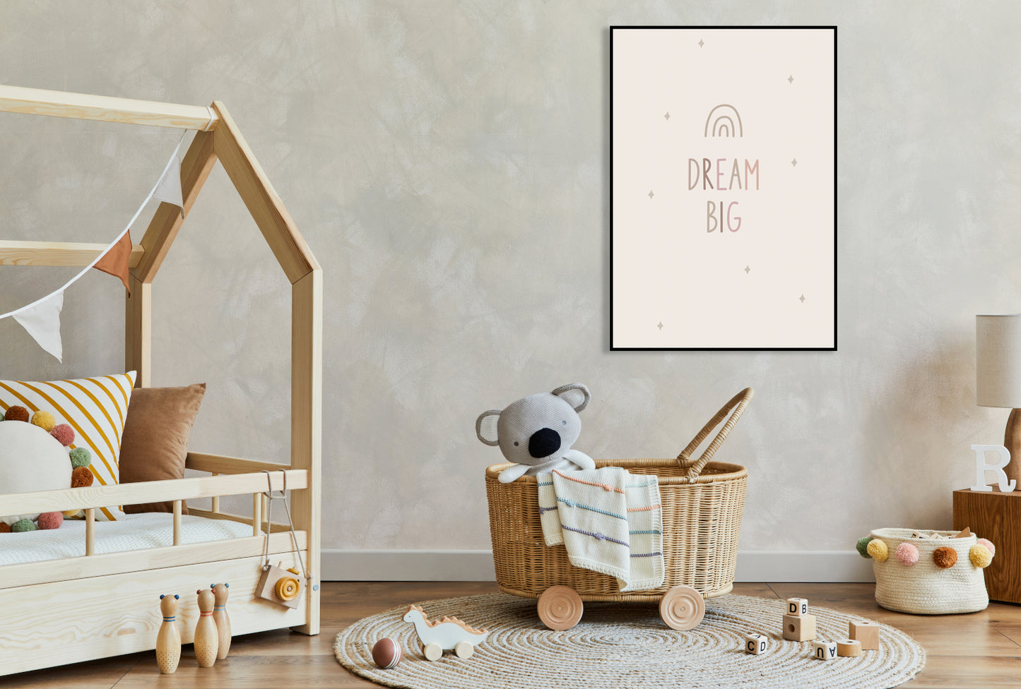 Plakat Wzory dla Dzieci, Dziewczynki i Chłopca - DreamBig