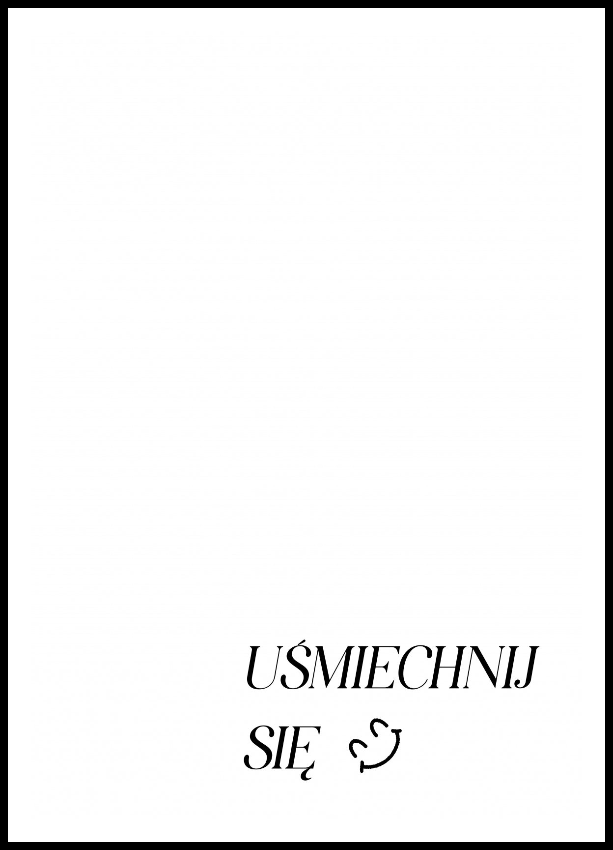 Plakat Z Napisami Nowoczesny Cytat Uśmiechnij Się