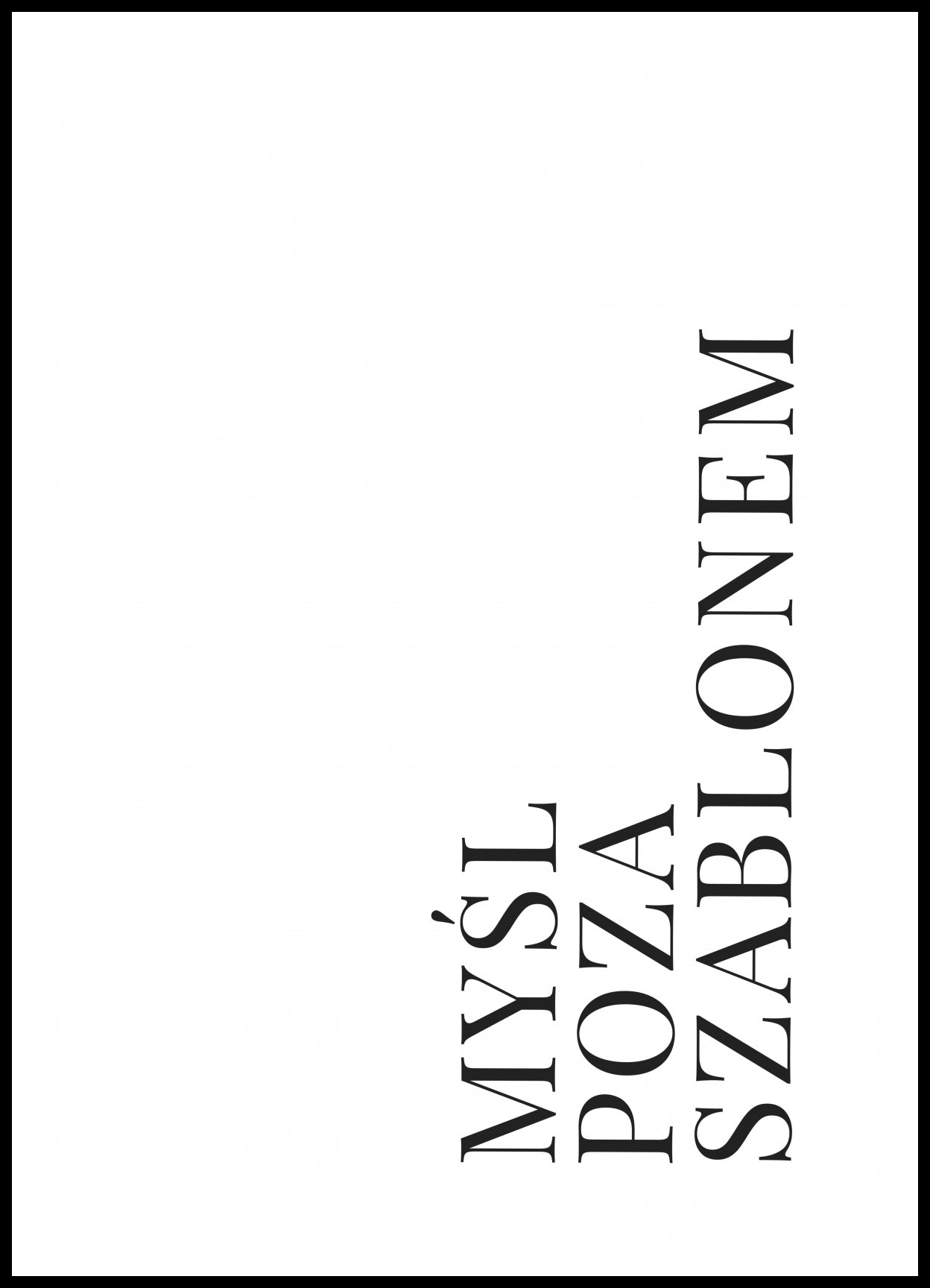 Plakat Z Napisami Nowoczesny Cytat Myśl Poza Szablonem