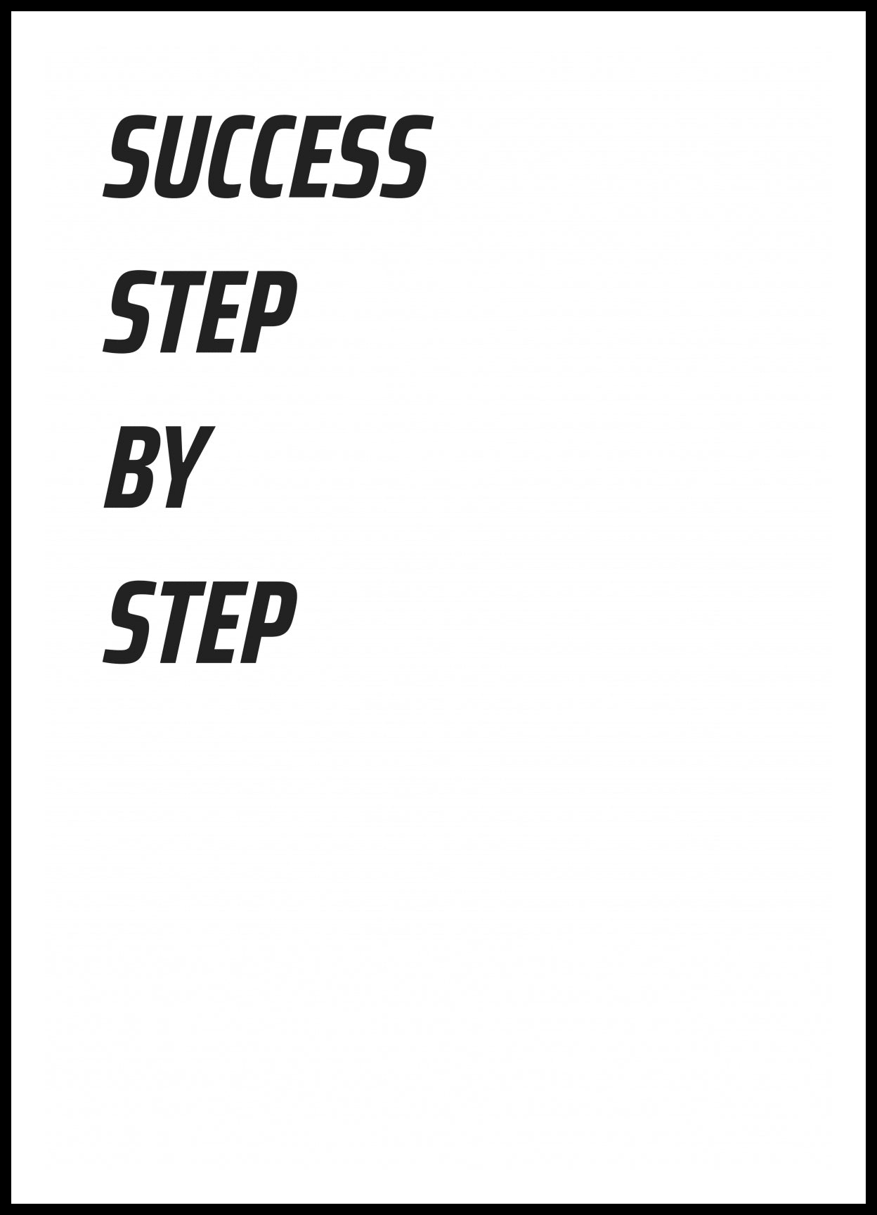 Plakat Z Napisami Nowoczesny Cytat Success Step By Step