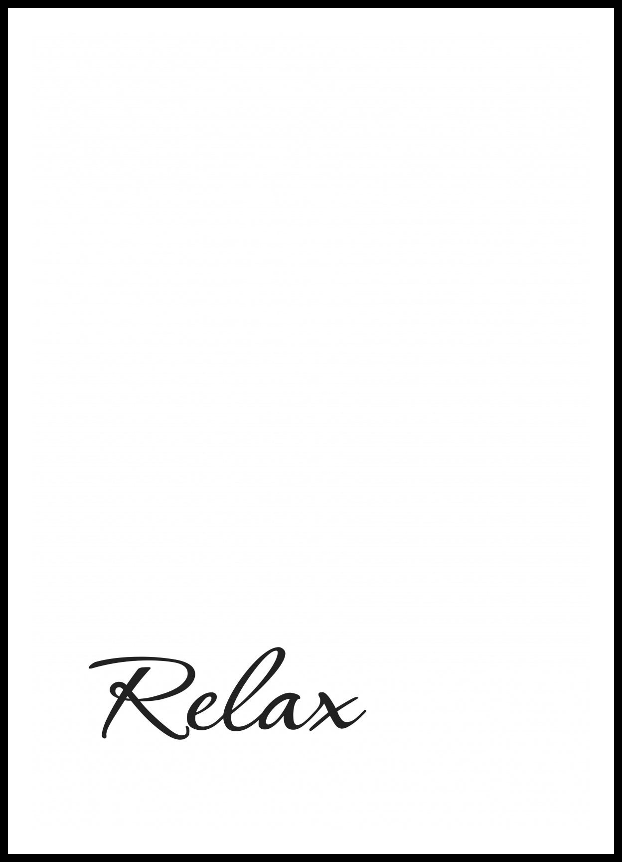 Plakat Z Napisami Nowoczesny Cytat Relax